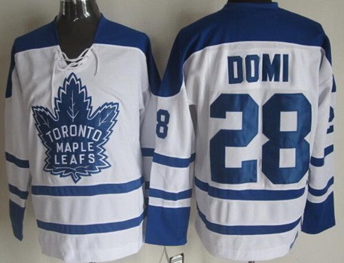 Toronto Maple Leafs #28 Tie Domi White Third Throwback Jersey