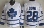 Toronto Maple Leafs #28 Tie Domi White Throwback Jersey