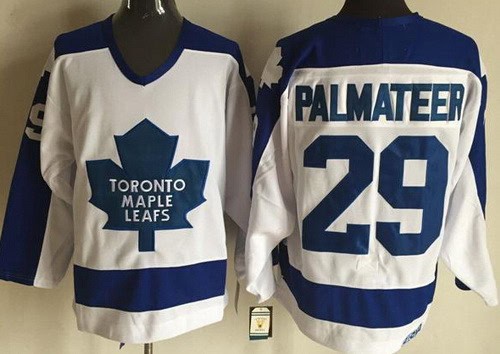 Toronto Maple Leafs #29 Mike Palmateer White Blue Throwback Jersey