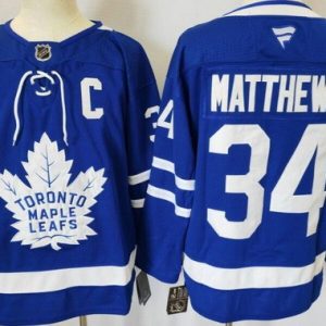 Toronto Maple Leafs #34 Auston Matthews Blue Fanatics Authentic Jersey
