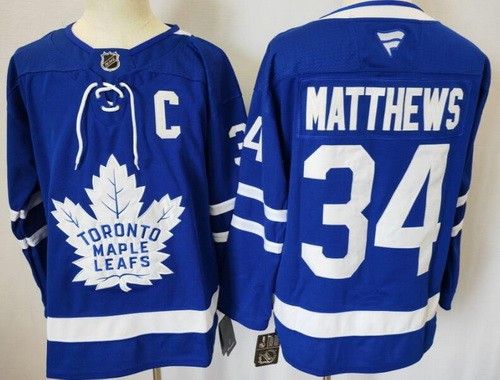 Toronto Maple Leafs #34 Auston Matthews Blue Fanatics Authentic Jersey
