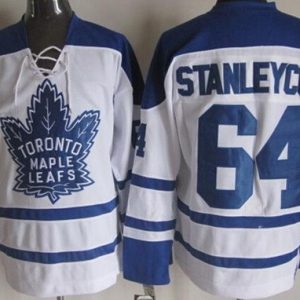Toronto Maple Leafs #64 Stanleycup White Third Throwback Jersey