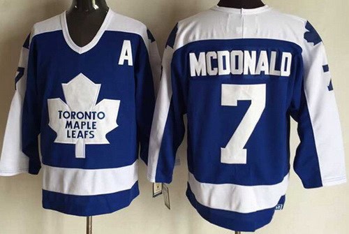 Toronto Maple Leafs #7 Tim Horton Blue White Throwback Jersey