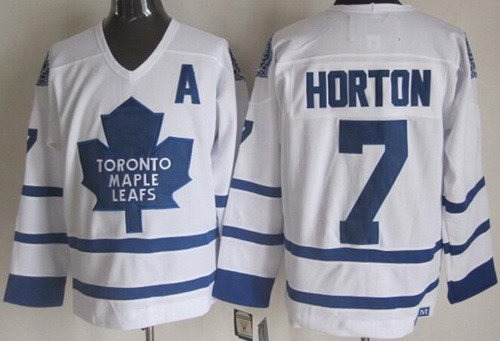 Toronto Maple Leafs #7 Tim Horton White Retro Jersey