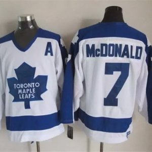 Toronto Maple Leafs #7 Tim Horton White Throwback Jersey