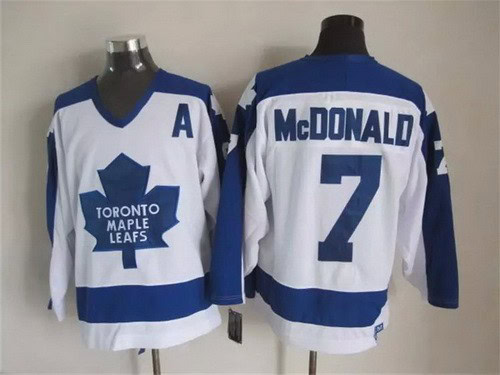 Toronto Maple Leafs #7 Tim Horton White Throwback Jersey