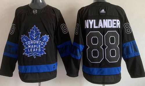 Toronto Maple Leafs #88 William Nylander Black Alternate Adidas Authentic Jersey