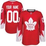 Toronto Maple Leafs Customized Red Authentic Jersey