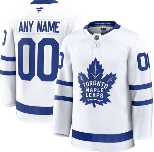 Toronto Maple Leafs Customized White Fanatics Authentic Jersey