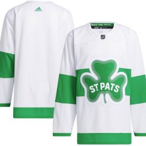 Toronto Maple Leafs Customized White St Patricks Authentic Jersey