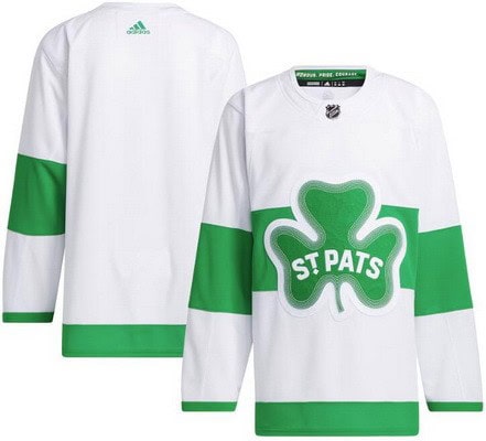 Toronto Maple Leafs Customized White St Patricks Authentic Jersey