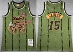 Toronto Raptors #15 Vince Carter Olive Military Flight Swingman Jersey