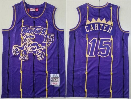 Toronto Raptors #15 Vince Carter Purple 1998 Hardwood Classics Swingman Jersey