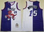 Toronto Raptors #15 Vince Carter Purple White Split 1998 Throwback Swingman Jersey