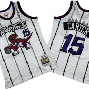 Toronto Raptors #15 Vince Carter White 1998 Throwback Swingman Jersey