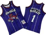 Toronto Raptors #1 Tracy McGrady Purple 1998 Throwback Swingman Jersey