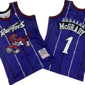 Toronto Raptors #1 Tracy McGrady Purple 1998 Throwback Swingman Jersey
