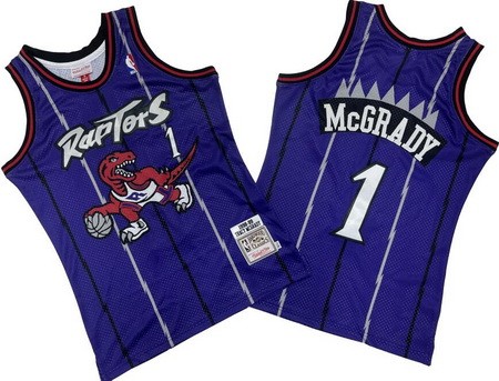 Toronto Raptors #1 Tracy McGrady Purple 1998 Throwback Swingman Jersey