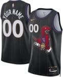 Toronto Raptors Custom Black 2024 City Heat Press Jersey