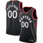 Toronto Raptors Custom Black Icon Hot Press Jersey