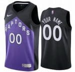 Toronto Raptors Custom Black Purple 2021 Earned Icon Hot Press Jersey