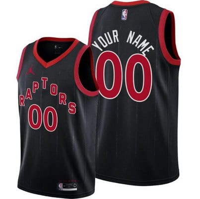 Toronto Raptors Custom Black Statement Icon Hot Press Jersey