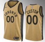 Toronto Raptors Custom Gold 2023 City Icon Heat Press Jersey