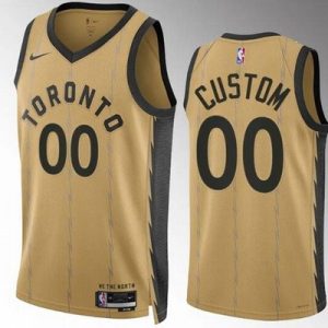Toronto Raptors Custom Gold 2023 City Icon Heat Press Jersey