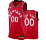 Toronto Raptors Custom Red Icon Hot Press Jersey