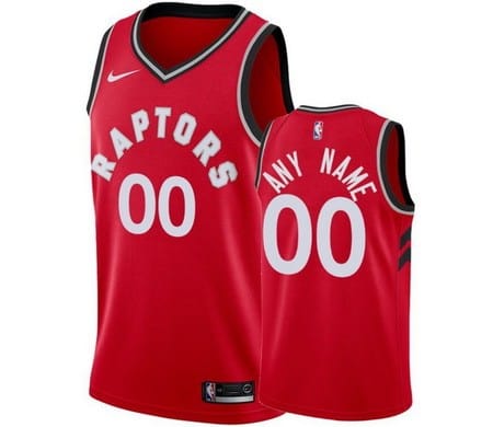 Toronto Raptors Custom Red Icon Hot Press Jersey