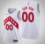 Toronto Raptors Custom White Association Icon Hot Press Jersey