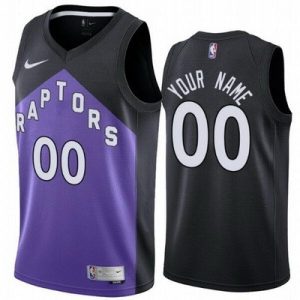 Toronto Raptors Customized Black Purple 2021 Earned Stitched Swingman Jersey