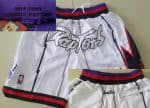Toronto Raptors White Just Don Throwback Swingman Shorts