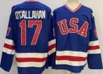 USA #17 Jack O'Callahan Blue 1980 Olympics Authentic Jersey