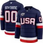 USA Customized Navy 2025 4 Nations Face Off Authentic Jersey