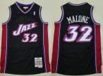 Utah Jazz #32 Karl Malone Purple Black 1998 Throwback Swingman Jersey
