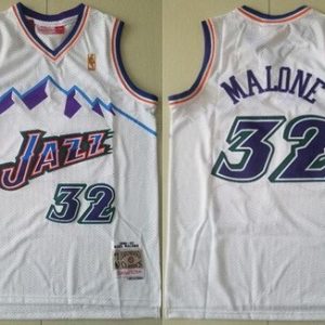 Utah Jazz #32 Karl Malone White 1996 Hollywood Classic Swingman Jersey