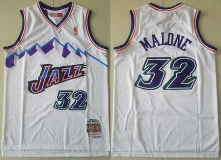 Utah Jazz #32 Karl Malone White 1996 Hollywood Classic Swingman Jersey