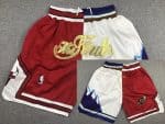 Utah Jazz Chicago Bulls White Red 1997 Finals Just Don Shorts