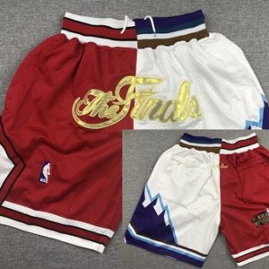 Utah Jazz Chicago Bulls White Red 1997 Finals Just Don Shorts