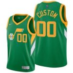 Utah Jazz Custom Green 2021 Earned Icon Hot Press Jersey