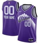 Utah Jazz Custom Purple 2023 City Icon Heat Press Jersey
