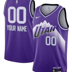 Utah Jazz Custom Purple 2023 City Icon Heat Press Jersey