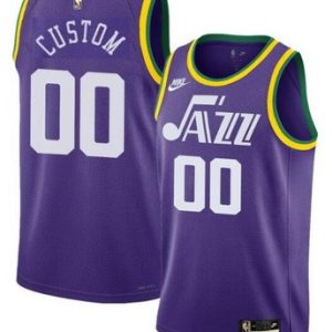Utah Jazz Custom Purple 2023 Classic Icon Heat Press Jersey