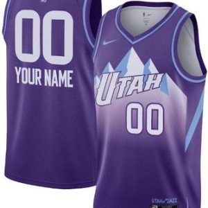 Utah Jazz Custom Purple 2024 City Heat Press Jersey