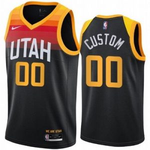 Utah Jazz Customized Black 2021 City Stitched Swingman Jersey
