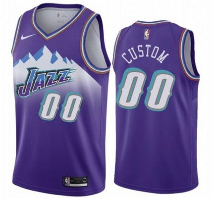 Utah Jazz Customized Purple Classic Stitched Swingman Jersey