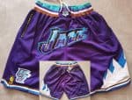 Utah Jazz Purple Classic Just Don Shorts