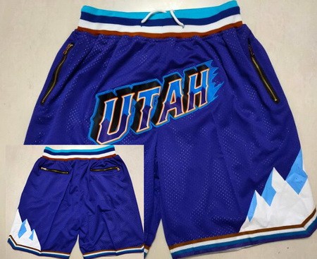 Utah Jazz Purple Throwback Just Don Shorts