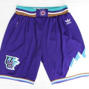 Utah Jazz Purple Throwback Swingman Shorts